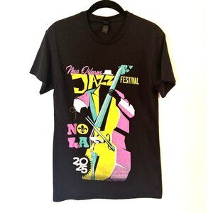 New Orleans 2025 Jazz Fest Black T-shirt 100% Cotton